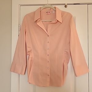 New York & Company Blouse. Three-quarter sleeves in Size M. Dusty Pink color.